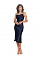 Best Silky Satin Cocktail Length Spaghetti Straps Sheath Prom Dress Canada