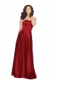 Best Satin Long Strapless A-Line Prom Dress Canada