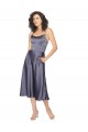 Best Silky Satin Criss Cross Back Midi Length Scoop Neck A-Line Prom Dress Canada