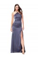 Best Silky Satin Low Back Long Halter Neck Mermaid Prom Dress Canada