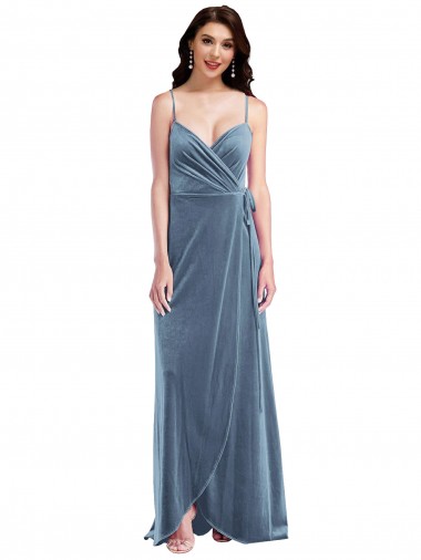 Best Stretch Velvet Low Back Long Sweetheart A-Line Prom Dress Canada