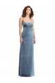 Best Stretch Velvet Low Back Long Square Neck Sheath Prom Dress Canada