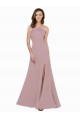 Best Stretch Crepe Keyhole Back Long Jewel Neck A-Line Prom Dress Canada