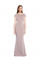 Best Stretch Crepe Tie Back Long Boat Neck Mermaid Prom Dress Canada