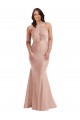 Best Silky Satin Open Back Long Halter Neck Mermaid Plus Size Formal Prom Dress Canada