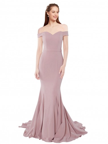 Best Stretch Crepe Sweep Train Sweetheart Mermaid Evening Prom Dress Canada