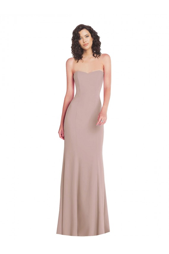 Best Stretch Crepe Long Sweetheart Dusty Pink Mermaid Prom Dress Canada