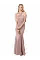 Best Stretch Crepe Criss Cross Back Long Halter Neck Sheath Prom Dress Canada