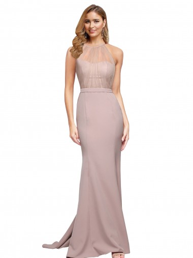 Best Stretch Crepe Sweep Train Sweetheart Sheath Prom Dress Canada