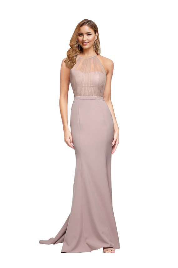 Best Stretch Crepe Sweep Train Sweetheart Sheath Prom Dress Canada