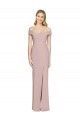 Best Stretch Crepe Criss Cross Back Long Off the Shoulder Trumpet Prom Dress Canada