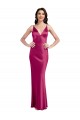 Best Stretch Satin Low Back Long Spaghetti Straps A-Line Prom Dress Canada