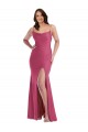 Best Silky Satin Tie Back Long Spaghetti Straps Mermaid Plus Size Formal Prom Dress Canada
