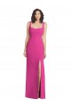 Best Stretch Crepe Long Square Neck Trumpet Front Slit Prom Dress Canada