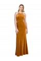 Best Stretch Velvet Criss Cross Open Back Long Halter Neck A-Line Prom Dress Canada