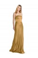 Best Stretch Satin Long Strapless A-Line Prom Dress Canada
