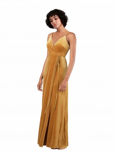 Best Stretch Velvet V-Back Long V-Neck Column Black Tie Prom Dress Canada