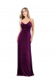 Best Stretch Velvet Criss Cross Back Long Scoop Neck A-Line Prom Dress Canada
