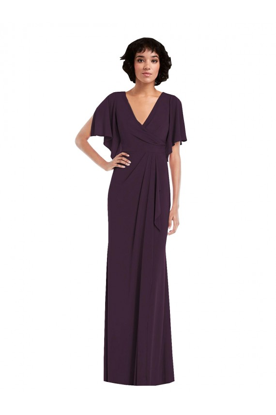 Best Spandex Long V-Neck Sheath Prom Dress Canada