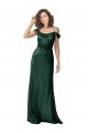 Best Stretch Satin V-Back Long Off the Shoulder A-Line Prom Dress Canada