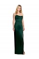 Best Stretch Satin Long Scoop Neck A-Line Prom Dress Canada