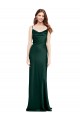 Best Stretch Satin V-Back Long Cowl Neck Sheath Black Tie Prom Dress Canada