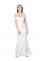 Best Stretch Crepe Low Back Long Off the Shoulder Mermaid Prom Dress Canada