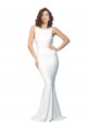 Best Stretch Crepe Long High Neck Sheath Prom Dresses Canada