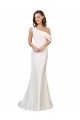 Best Stretch Crepe Sweep Train One Shoulder Sheath Prom Dress Canada