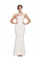 Best Stretch Crepe Low Back Long Square Neck Sheath Prom Dress Canada