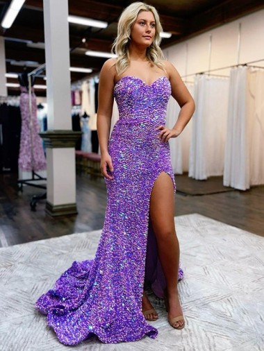 Best Velvet Sequin Court Train Sweetheart A-Line Homecoming Dress Canada