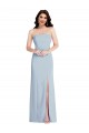Best Stretch Crepe Low Back Long Strapless Light Sky Blue A-Line Prom Dress Canada
