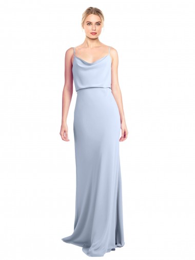 Best Stretch Crepe V-Back Long Cowl Neck Sheath Prom Dress Canada