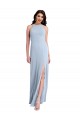 Best Stretch Crepe Criss Cross Open Back Long Halter Neck Sheath Prom Dress Canada