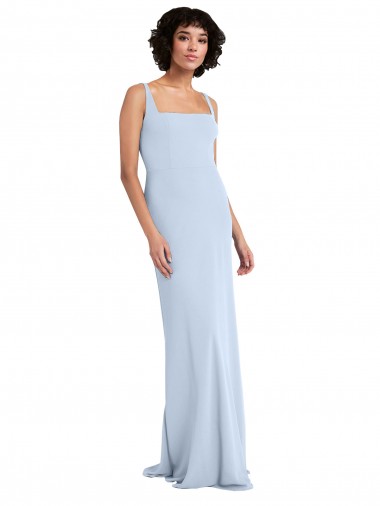 Best Stretch Crepe Long Square Neck Sheath Prom Dress Canada