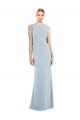 Best Stretch Crepe Low Back Long Bateau Neck Trumpet Prom Dress Canada