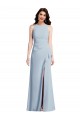 Best Stretch Crepe Long Halter Neck Trumpet High Slit Prom Dress Canada