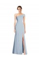 Best Stretch Crepe Long Off the Shoulder Light Sky Blue Trumpet Prom Dress Canada