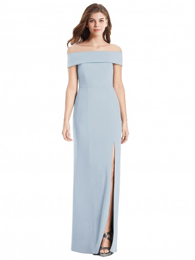 Best Stretch Crepe Long Off the Shoulder Trumpet Prom Dress Canada