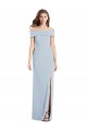Best Stretch Crepe Long Off the Shoulder Trumpet Prom Dress Canada
