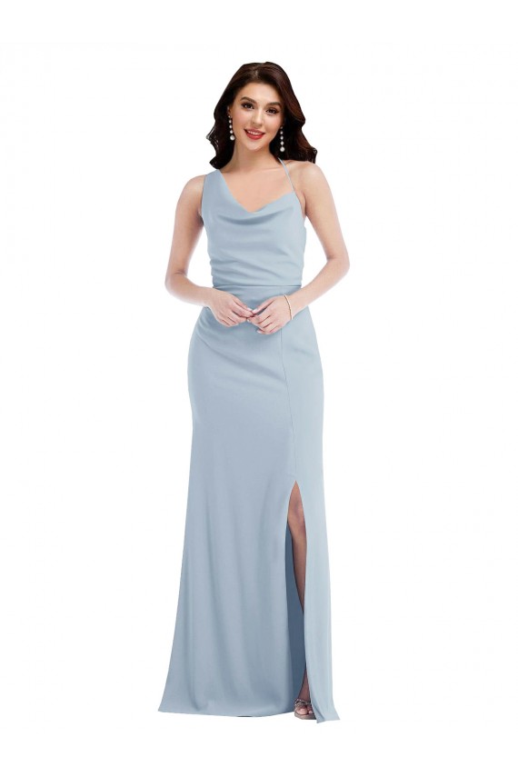 Best Stretch Crepe Long One Shoulder Trumpet Prom Dress Canada