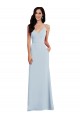 Best Stretch Crepe V-Back Long Spaghetti Straps Trumpet Prom Dress Canada