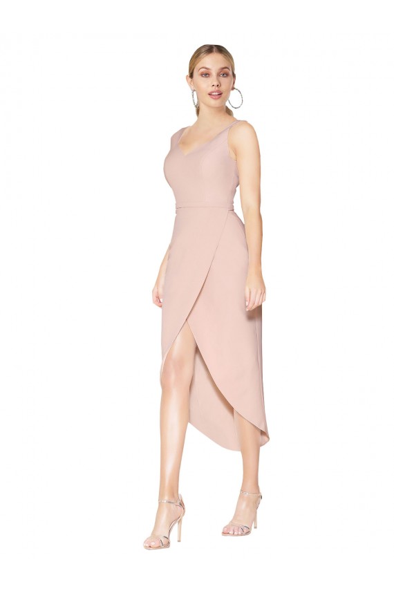 Best Stretch Crepe V-Back Knee Length Spaghetti Straps Mermaid High Low Prom Dress Canada