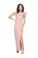 Best Stretch Crepe Long One Shoulder Mauve Sheath Prom Dress Canada