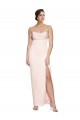 Best Stretch Satin Low Back Long Cowl Neck Mermaid Prom Dress Canada