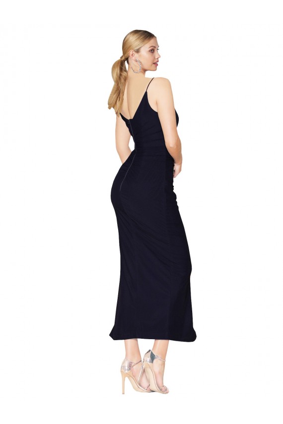 Best Soft Chiffon V-Back Knee Length V-Neck Mermaid Prom Dress Canada