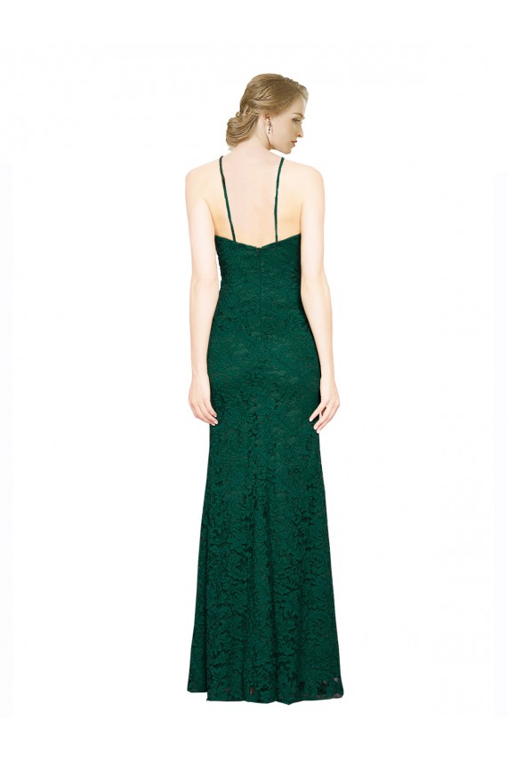 Best Lace Low Back Long Halter Neck Mermaid Prom Dress Canada