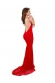 Best Lace Open Back Long High Neck Mermaid Prom Dress Canada