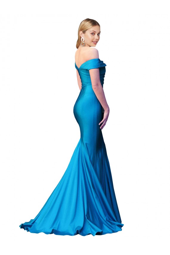 Best Satin Long High Neck Mermaid Prom Dresses Canada
