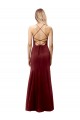 Best Stretch Crepe Criss Cross Back Long Halter Neck Mermaid Prom Dress Canada